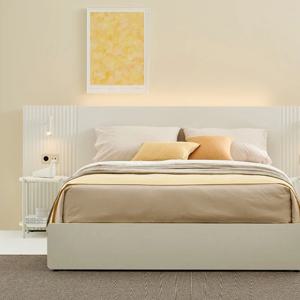 포에트 호텔 침대 Q/K 민자형(매트별도) + 450패널 + 수납협탁