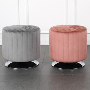 좌우 회전형 벨벳 동그란 원형 430 스툴 메이크업 화장대 의자 UC86