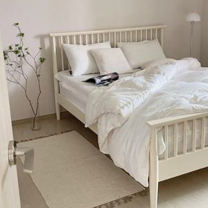 로맨틱2신혼 고무나무 원목침대 프레임 침대(매트리스포함)