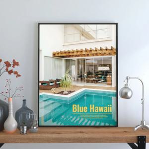 Blue Hawaii 여름 시원한 물가 사진 감성 인테리어 포스터 액자
