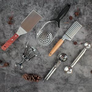 히로유키 스텐 조리도구 6종 감자으깨기 와인따개 스쿱 메론스푼 스크래퍼 아이스크림 나이프