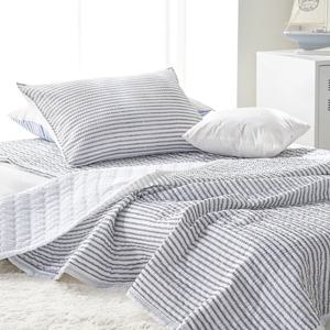 헤이즐 시어서커 스트라이프 누비 이불 (Q,SS / 그레이,블루)