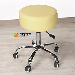높이 조절 회전형 등받이 없는 원형 스툴 바퀴 달린 스툴 메이크업 보조 의자 HSC520