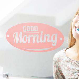 Good morning  레터링 포인트 스티커