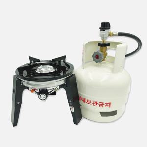 LPG 가스통 3kg + 나비아 원더풀 해바라기 버너 세트