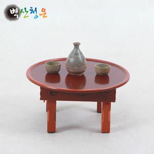 전통칠기 남원 원형 유전 밥상 소반 찻상_4sizes