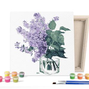 DIY캔버스형 그림그리기 25x25cm 워터아트_라일락글라스