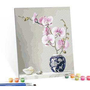 DIY캔버스형 그림그리기 40x50cm 분홍난초화병