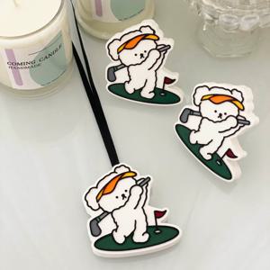 골프 곰돌이 석고방향제 (실내 고리용 / 차량용)