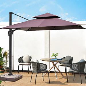 대형 태양광 사각파라솔 2.5m (4color)