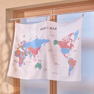 World map 쉬폰 패브릭 포스터 / 세계지도 창문 가리개커튼