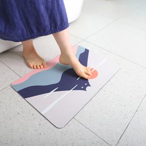 욕실 주방용 빨아쓰는 규조토 발매트 (S/L) 2colors