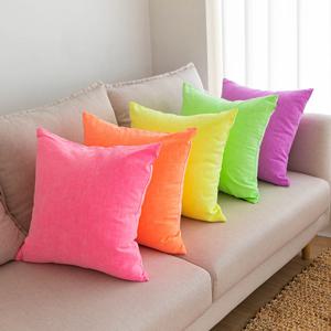 네온 린넨 피그먼트 쿠션 커버 4size, 5color