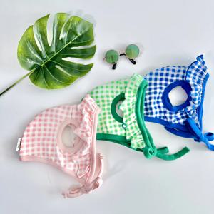 체크 프릴 보닛 3COLOR S-2XL 강아지모자