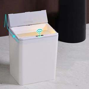 [해외] 스마트 센서 LED 조명 쓰레기통 자동센서 휴지통 13L