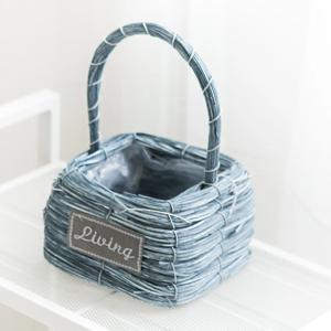 3+1 / 라탄 그레이우드 꽃바구니 17x27cm 인테리어 장식 소품