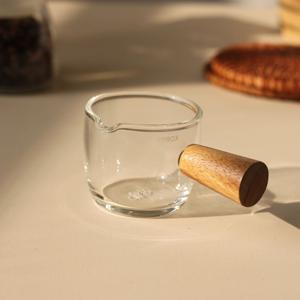 우드핸들 에스프레소 샷잔 50ml 홈카페 커피머신 시럽잔