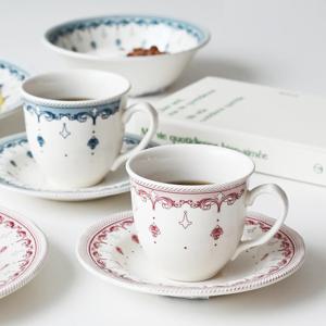 클레이탄 로얄크라운 커피잔+잔받침 2P세트 빈티지 홈카페