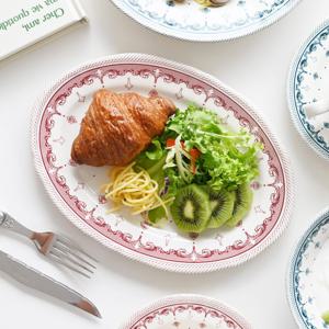 클레이탄 로얄크라운 타원접시 25cm 빈티지 플레이트