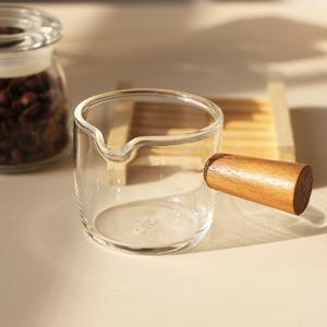 우드핸들 에스프레소 샷잔 100ml 홈카페 커피머신 시럽잔