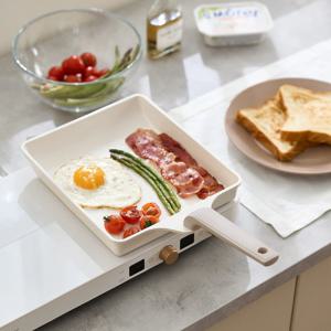 어스 IH 인덕션 와이드 사각팬 계란말이팬 21cm  에그팬 세라믹 코팅 계란후라이