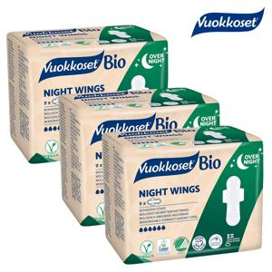 유기농 순면 생리대 나이트윙 오버나이트 (9P) 3팩