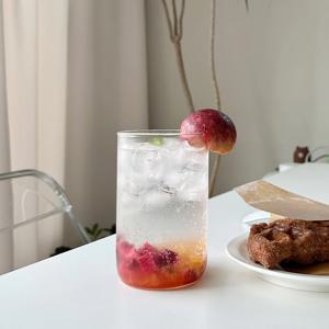 1+1 로웰 내열유리컵 540ml 대용량 초코라떼 카페유리잔
