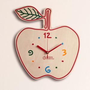 빨강 그림 사과 돈 들어오는 풍수 인테리어 벽시계