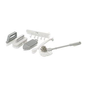 6종 욕실 화장실 청소솔 (다용도걸이/바닥솔/코너변기솔/곡면솔/틈새솔/양면세척솔)
