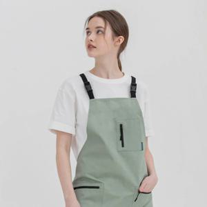 이니셜 각인 나만의 집업 H스트랩 앞치마 (아쿠아그린)