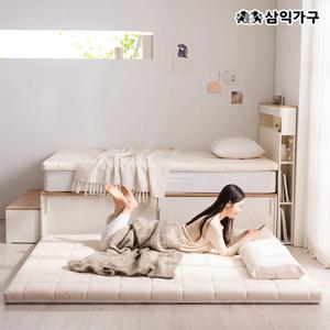 네이브 천연 라텍스 7.5cm 토퍼 매트리스+방수속커버+보관끈 5sizes
