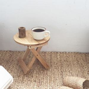 캠핑 화분 접이식 미니 피크닉 의자 받침대 테이블 원형