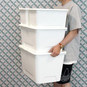 1+1 탑백 리빙박스 24L/52L/72L 대형 팬트리 수납 대용량 옷 정리함 (+네임텍)
