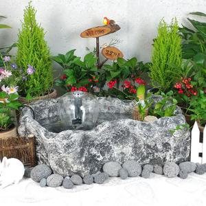 실내 가습 미니분수대 우산 분수와 석정 수반