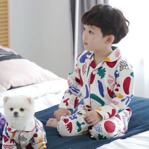 3~14세 어린이잠옷 앙리마티스 순면파자마 여아 남아 실내복 세트