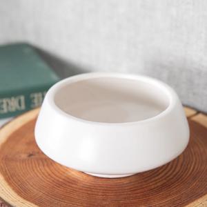 도자기 유기 원형 수반 17x7cm 조화꽃 전용 인테리어 화분 장식 소품