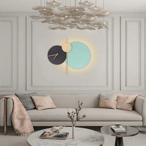 LED 인테리어 벽등조명 시계 블랙+그린/화이트+그레이 7W BK370