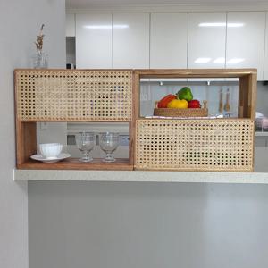 라왕 / 2단 주방파티션 라탄파티션 인테리어파티션 싱크대파티션