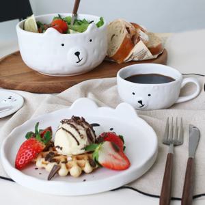북극곰 도자기 디저트 접시