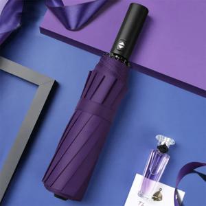 방풍 삼단 완전 자동 튼튼한 접이식 우산 12살대 5colors