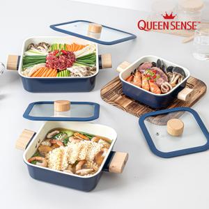 쿠킹스퀘어 국내생산 세라믹 통주물 인덕션 IH 냄비 3종