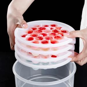 대용량 밀폐형뚜껑 얼음트레이 3단 4단 얼음틀 얼음몰드 아이스볼 큐브얼음 3단51구