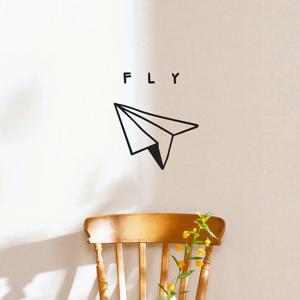 fly 종이비행기 라인 감성 일러스트 인테리어 포인트 스티커