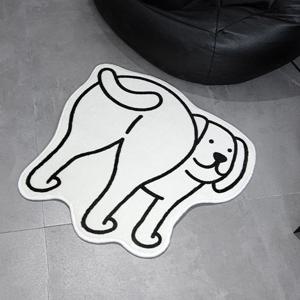 [해외] 귀여운 살랑살랑 댕댕이 엉덩이러그 발매트 62x66cm