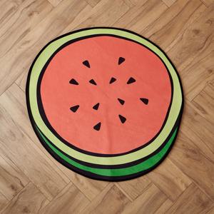 수박 과일 디자인  포인트 러그 100원형