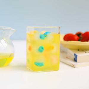 1+1 스퀘어 카페 유리컵 가벼운 내열유리 글라스 S (2size)