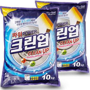 크린업 가루세제 10kg 2개 대용량 세제 세탁세제