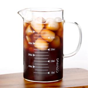 내열유리 계량컵 강화유리 비커컵 이유식 눈금 500ml