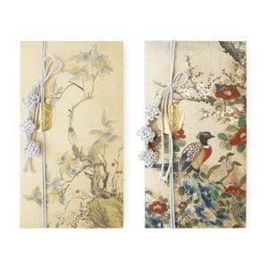 꿩과 꽃을 담은 민화 돈봉투(2개)