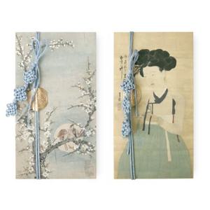 미인을 담은 민화 돈봉투(2개)